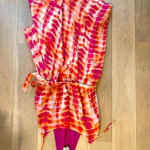 Haute Hippie Tye Dye blouson mini dress